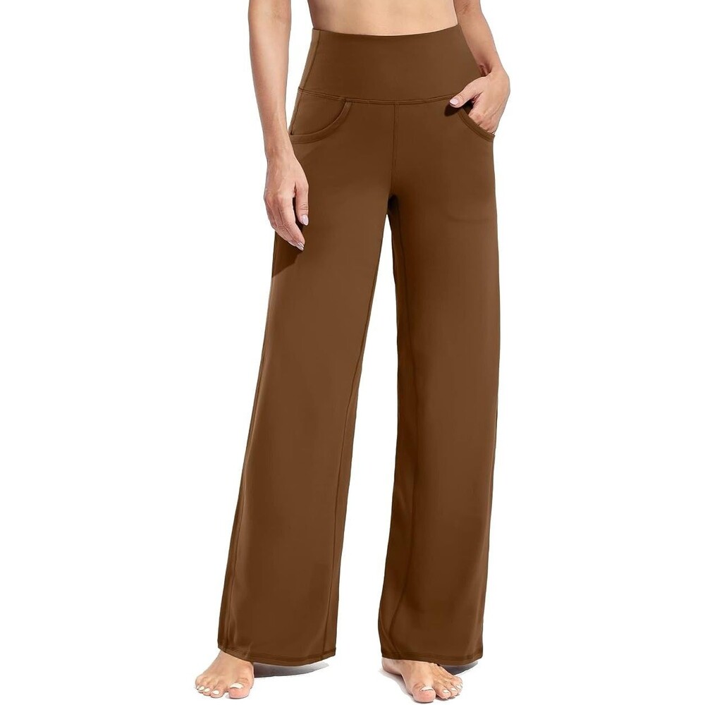 Promover Wide Leg Yoga Pants Women with Pockets M 32"